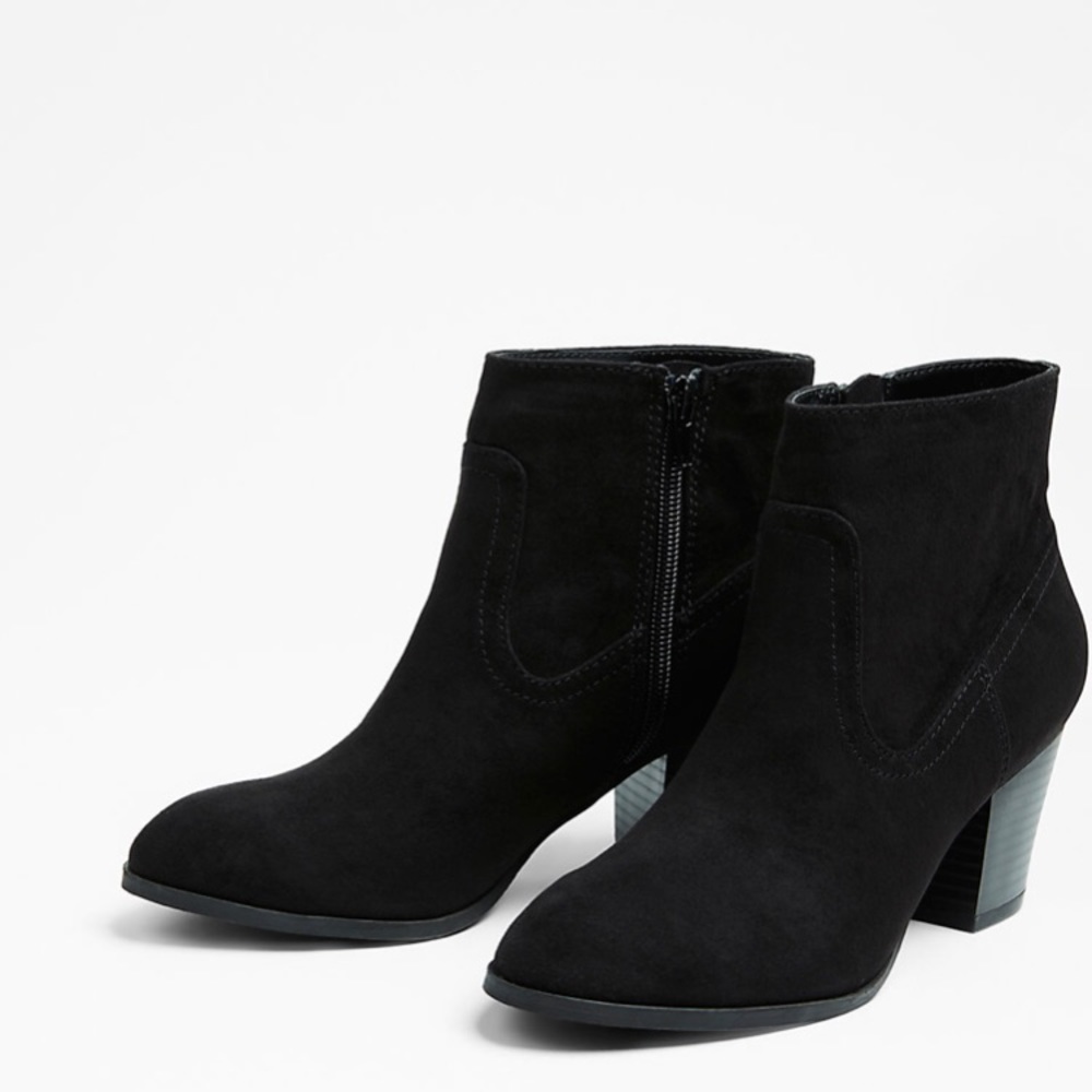 Express Block Heel Ankle Booties- Size 6.5
